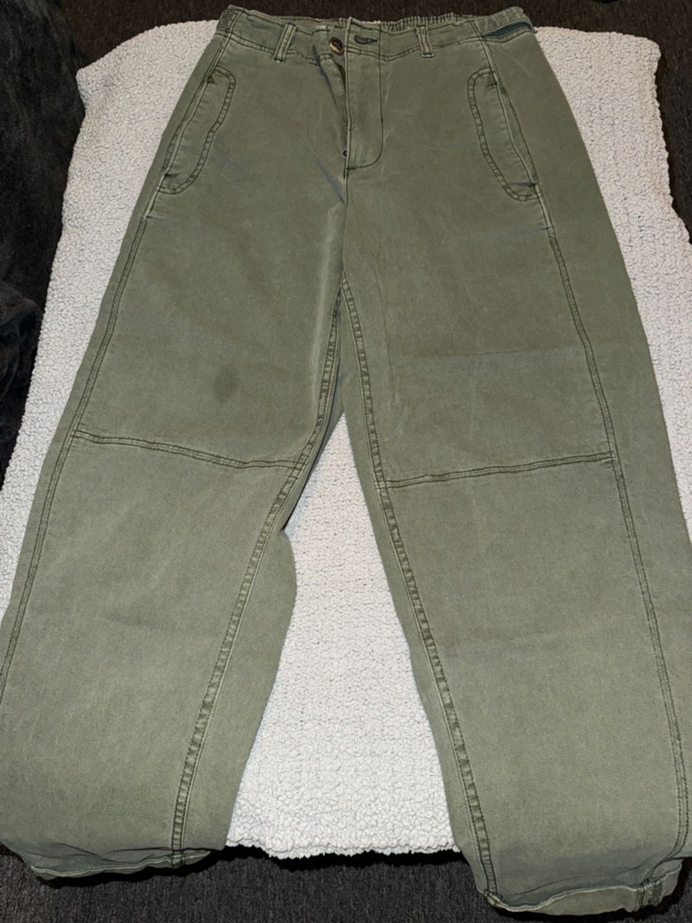 Old Navy Olive Green Cropped Ankle Pants